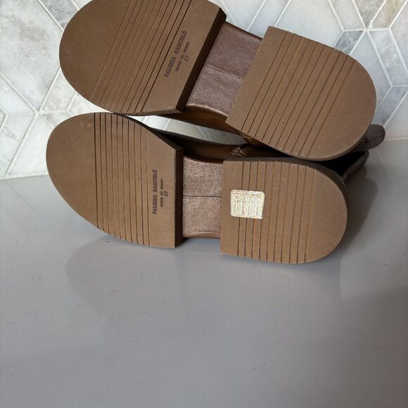 Paloma Barcelo Size 37/6.5 Brown Leather Tall Ankle Boot with Zipper - Picture 7 of 12